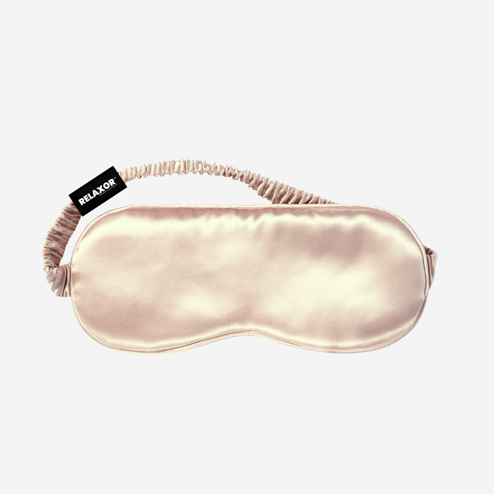 RELAXOR® SleepMask: Gentle on the eyes, our silk sleep mask offers the ultimate in sleep luxury